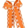 Check Layered Bow W/ Tails Ponytail Holder