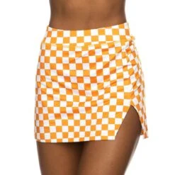 Tennessee Mini V Notch Checkerboard Skort