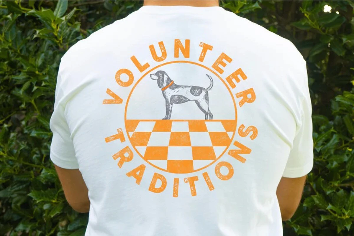 Volunteer Traditions Bluetick Circle Pocket Tee 1 Volunteer Traditions Bluetick Circle Pocket Tee